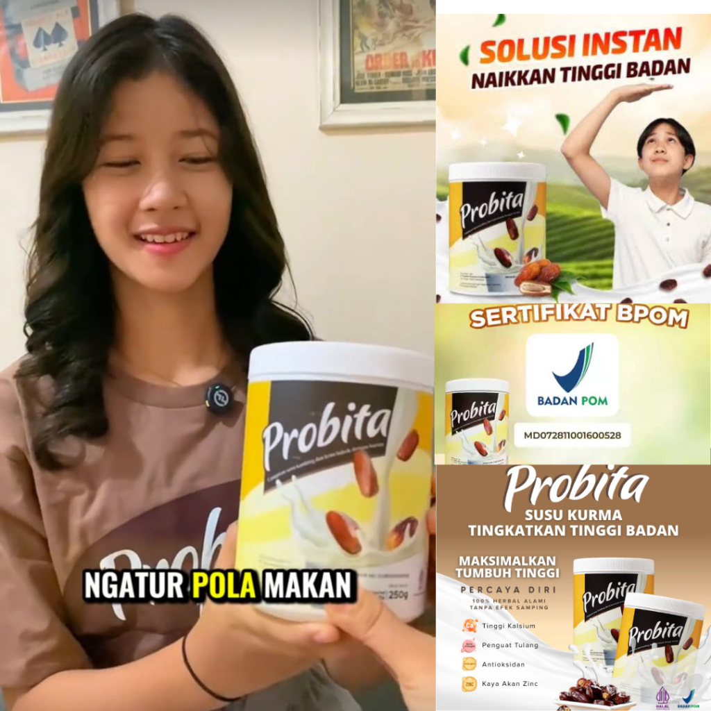 

PROBITA - SUSU KURMA AMPUH BANTU MAKSIMALKAN TINGGI BADAN UNTUK REMAJA & DEWASA BPOM HALAL
