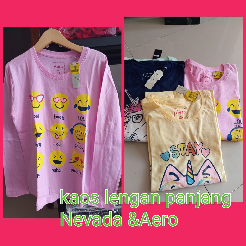 kaos lengan panjang anak nevada , Aero girl