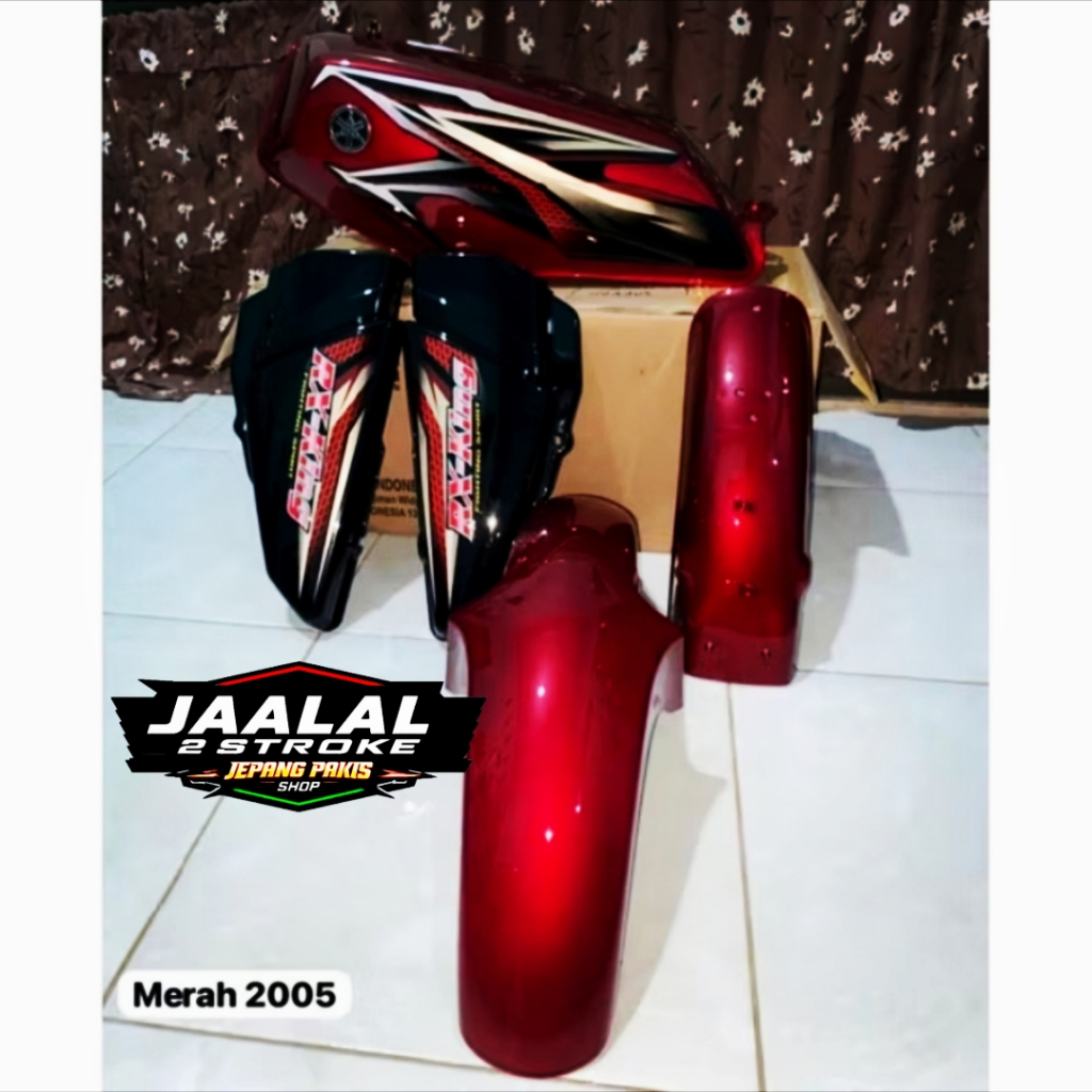 PROMO COD PAKET COVER BODY BODI YAMAHA RX KING NEW RX K TAHUN 2005 WARNA HITAM BIRU MERAH MARON MARU