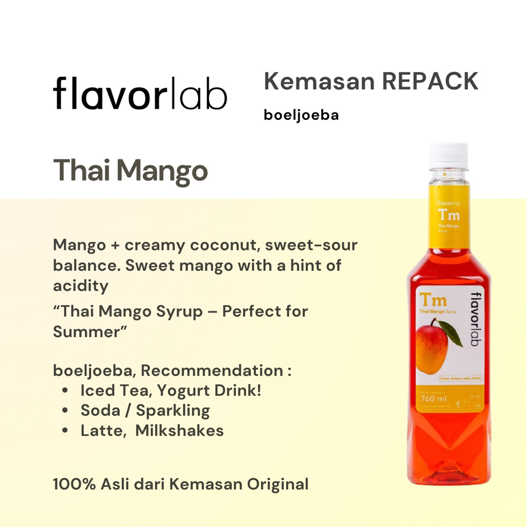 

Flavorlab - Thai Mango Syrup Repack [30, 50, 100] g