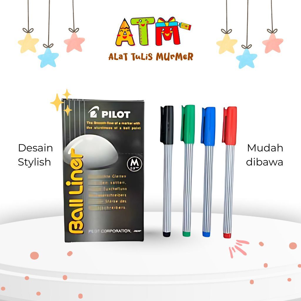 bolpoin tanda tangan/pilot balliner medium/PULPEN PILOT BALLINER 0.8MM (1 PCS) MURAH