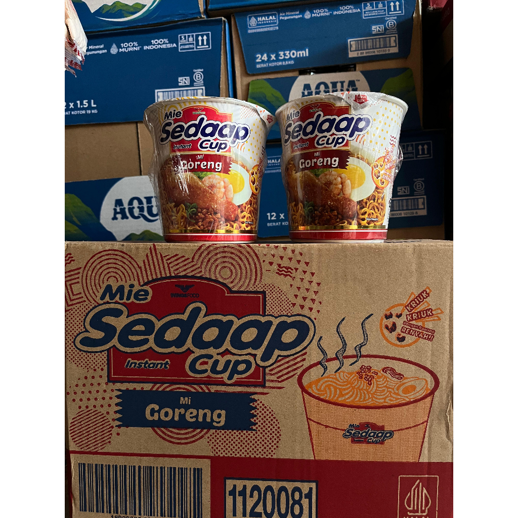 

Sedaap Mie Instan Cup Goreng 1 karton Isi 12 Cup