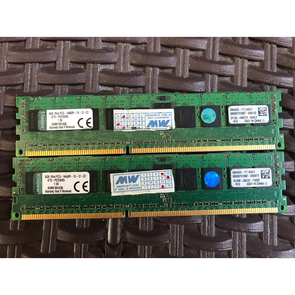 RAM Memory Kingston DDR3 Server 16GB Kit (2x8GB) 14900R 1866MHz 16 GB 8 GB