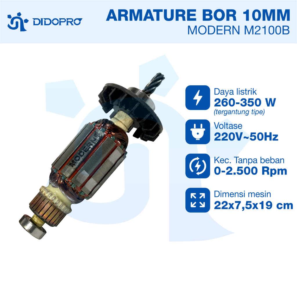 Angker Mesin Bor Modern M 2100B Atau J1Z 10 / Armature Bor Listrik Modern M2100B Atau J1Z10