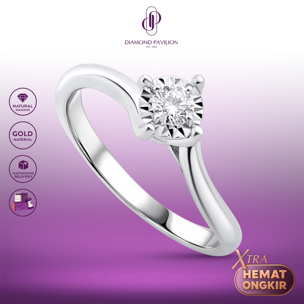 Diamond Pavilion Cincin Emas Batu Berlian Maira Ring
