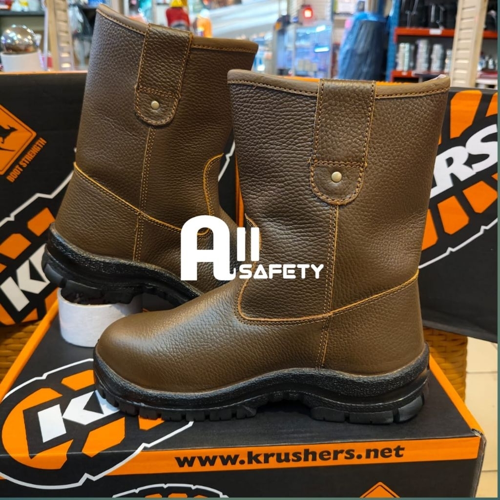 Sepatu safety krushers texas brown original 100% / safety shoes krushers texas brown murah berkualit