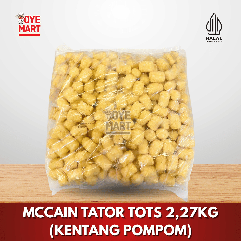 

MCCAIN TATOR TOTS 2,27KG (KENTANG POMPOM)