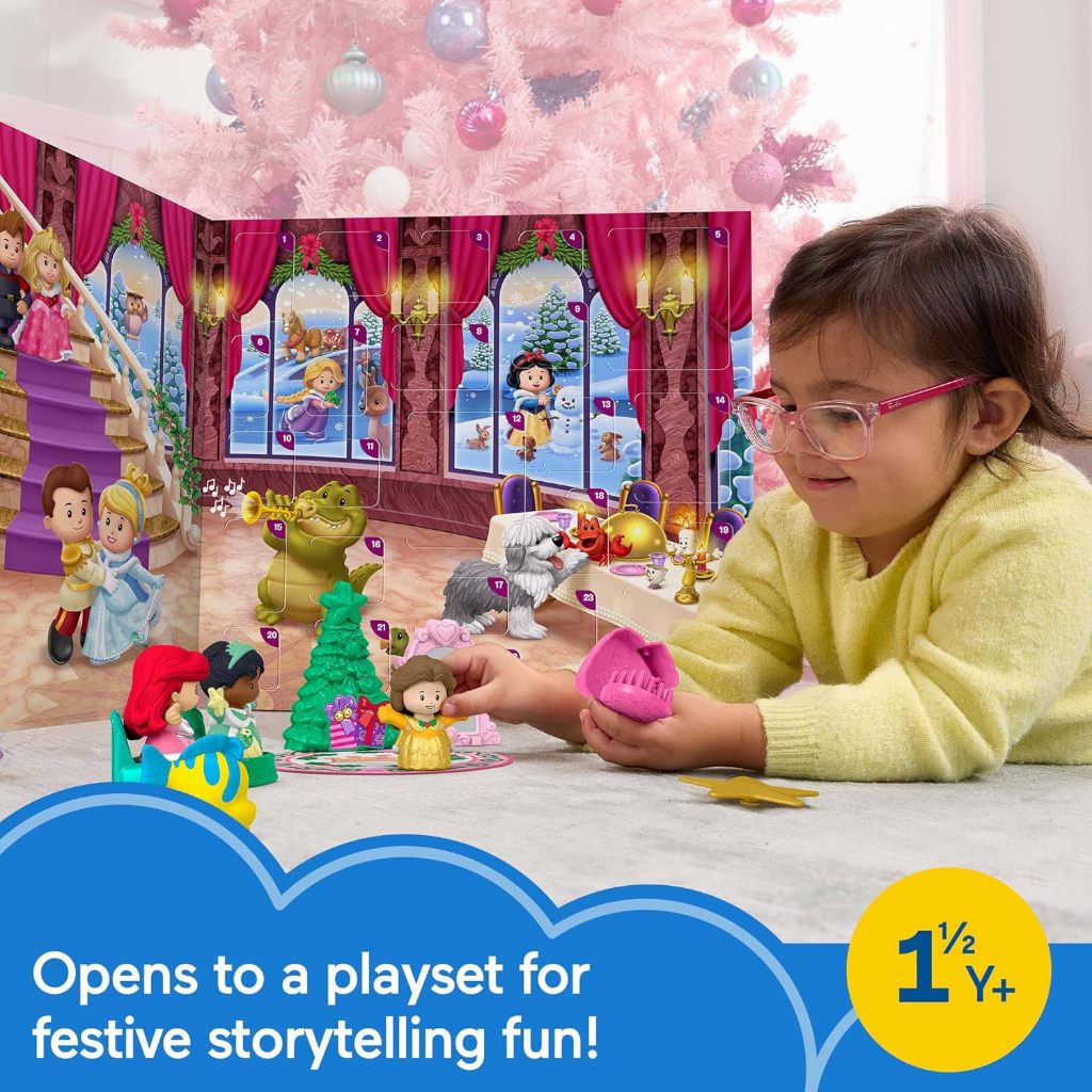 TERJAMIN ASLI MAINAN BALITA FISHER-PRICE LITTLE PEOPLE KALENDER ADVENT PUTRI DISNEY, 24 FIGUR &