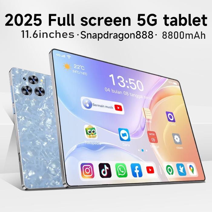 2025 New Tab Pro12 5G 8800mAh Android 13.0 Snapdragon 888 Tab Pro12 (RAM 16GB+ROM 512GB) New Genuine