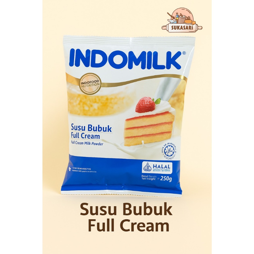 

Indomilk Full Cream 250 gram / Susu Bubuk for Baking