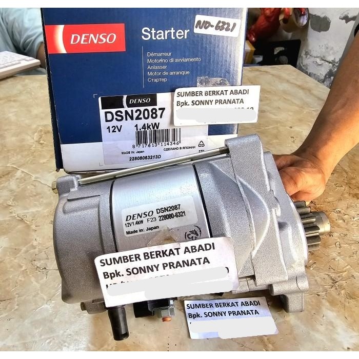 DENSO DSN2087 DSN 2087 DSN-2087 STARTER 12V 1.4KW 13T 16235-63012 228080-6321 228000-6321 228000-632