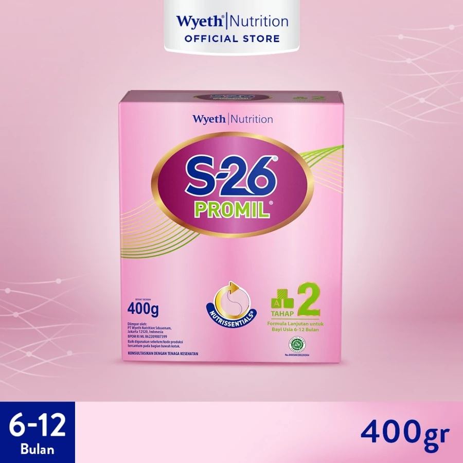 

S-26 Promil Tahap 2 Susu Formula Lanjutan Usia 6-12 Bulan Kotak 400 gr
