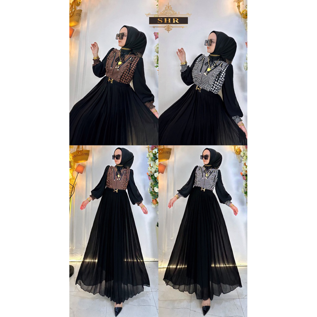 “BY SHR ORI NEW” READY MAXI DRESS BAHAGIA HOUNDSTOOD CERUTY BY SHR ORI QUALITY