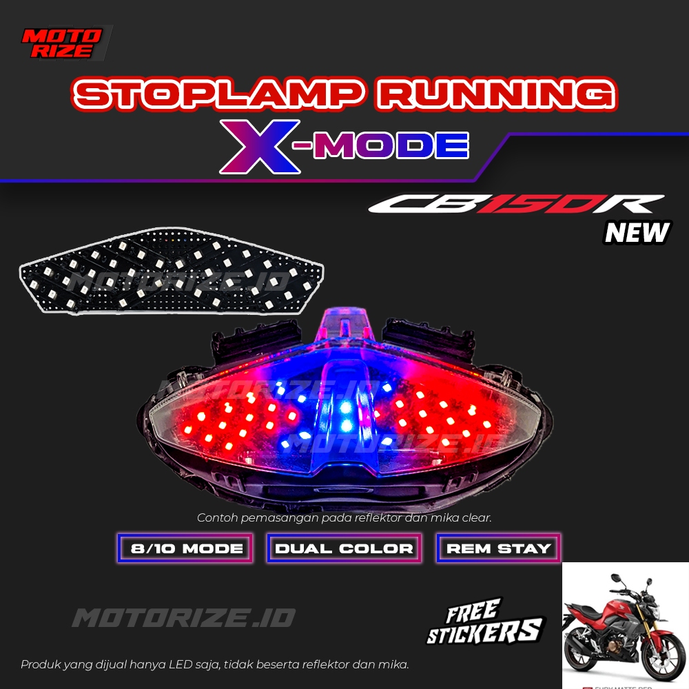 STOPLAMP RUNNING X MODE  CB 150 R LAMPU REM LED MOTOR VARIASI MOTOR HONDA CB 150 R