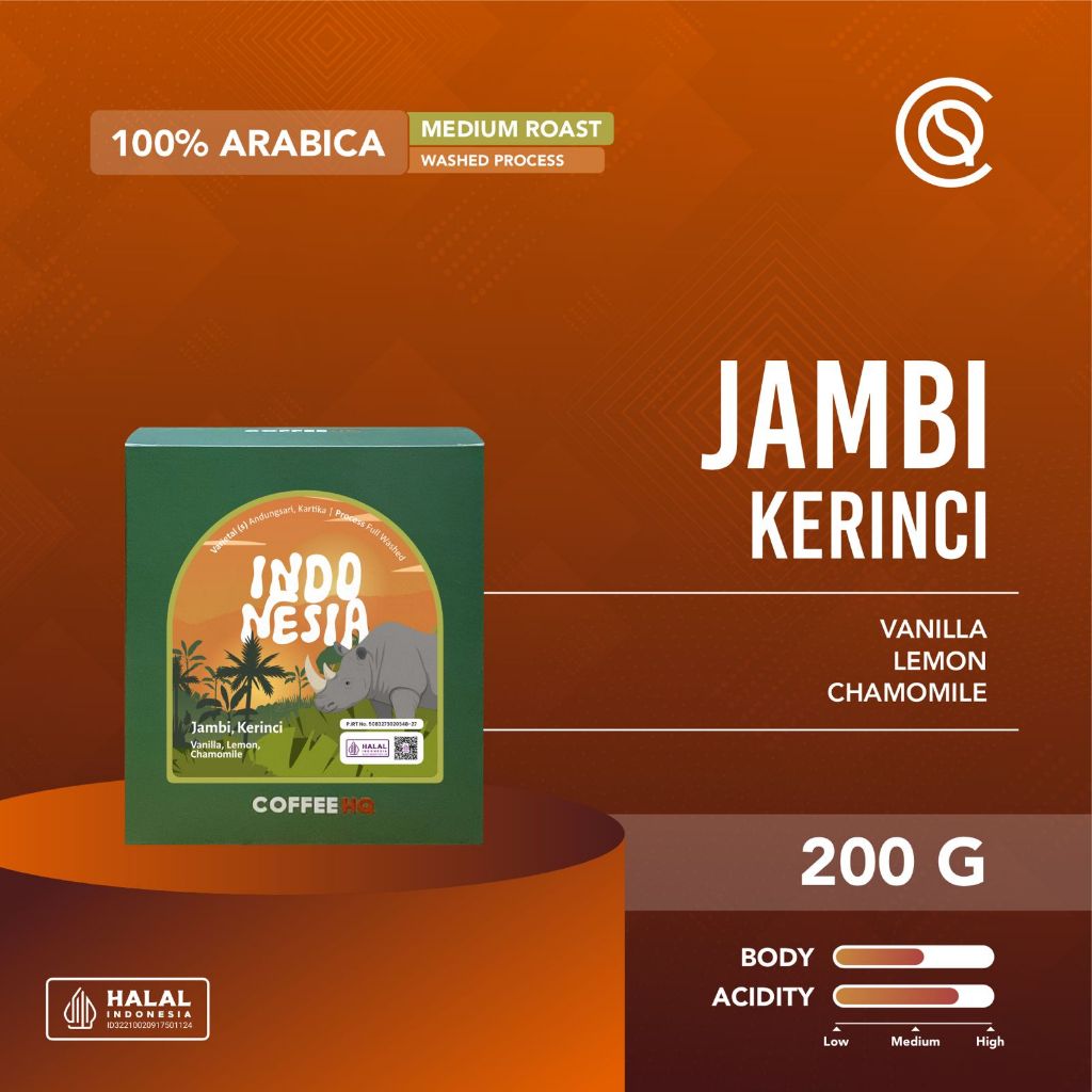 

Biji Kopi Arabika JAMBI Kerinci Washed Arabica Coffee Beans