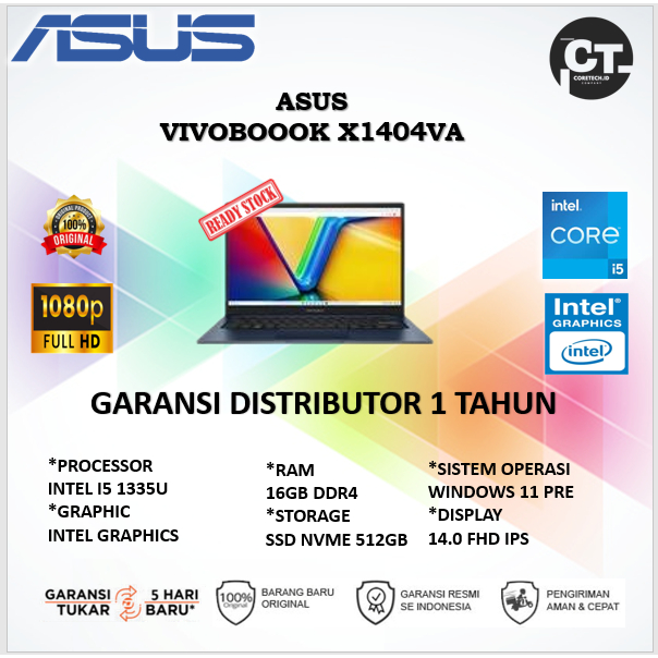 ASUS VIVOBOOK X1404VA I5 1335 16GB 512GB