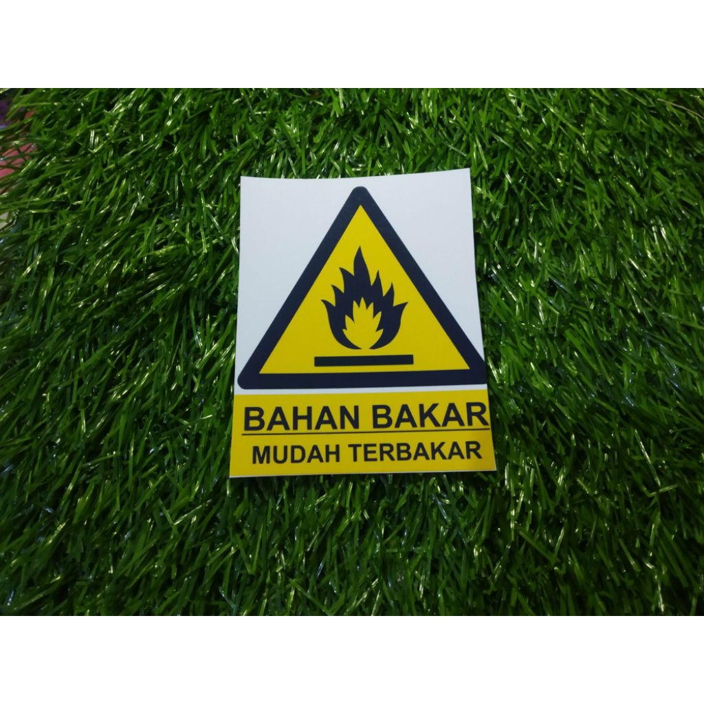 

stiker cutting bahan mudah terbakar