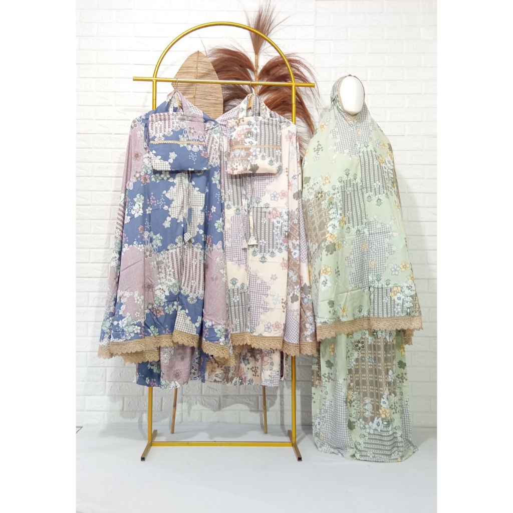 Mukena Rayyan Adiba Dewasa | Motif Batik Renda | Mukena Rayyan