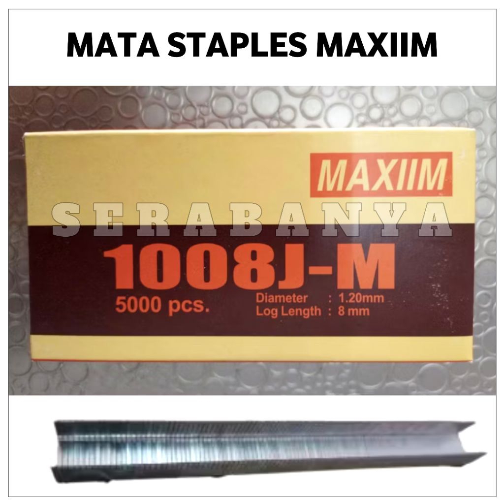 

MAXIIM ISI STAPLES 1008J-M 5000PCS // MATA GUN STAPLES MAXIM