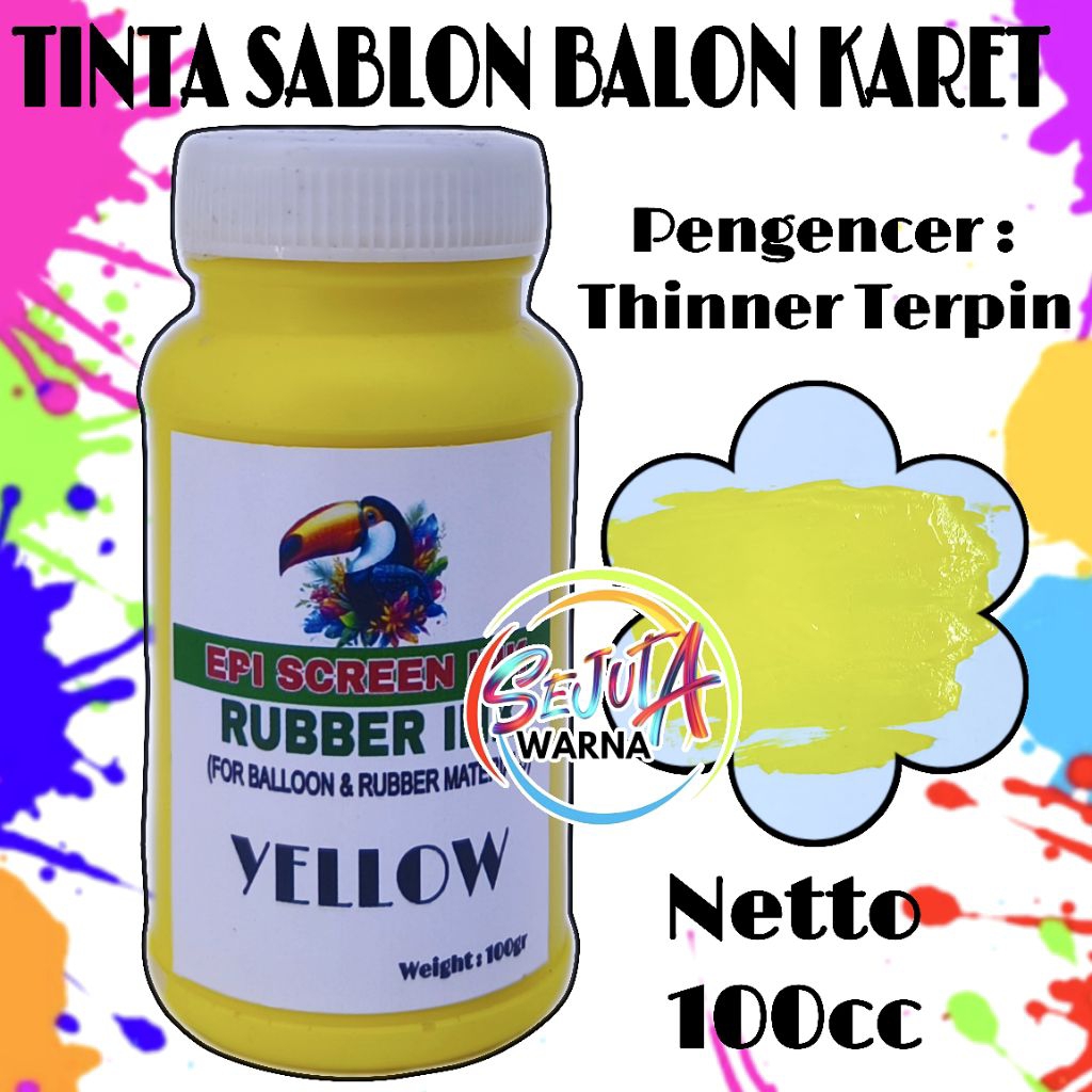 

CAT SABLON BALON KARET YELLOW KUNING 100CC TINTA SABLON