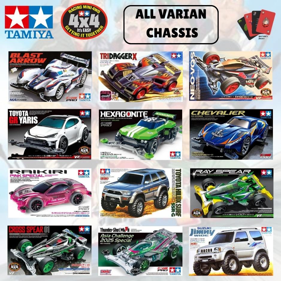 Mainan Rakit Mobil Tamiya Mini 4WD (ORI)