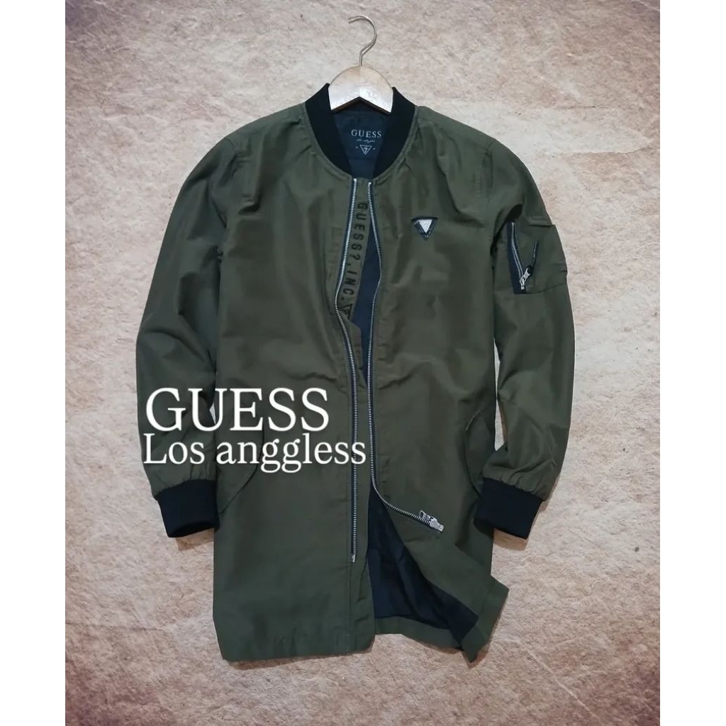 jaket keren bomber guess longcoach preloved