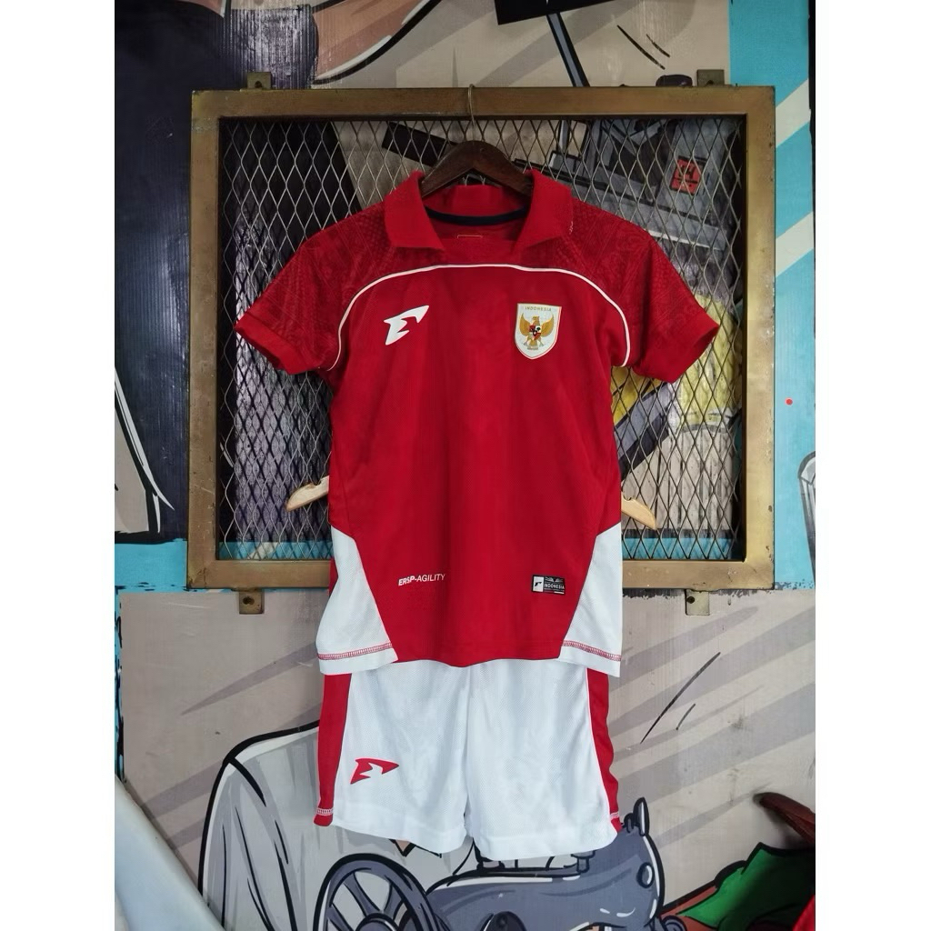 setelan jersey timnas indonesia home 2025 anak kids premium go