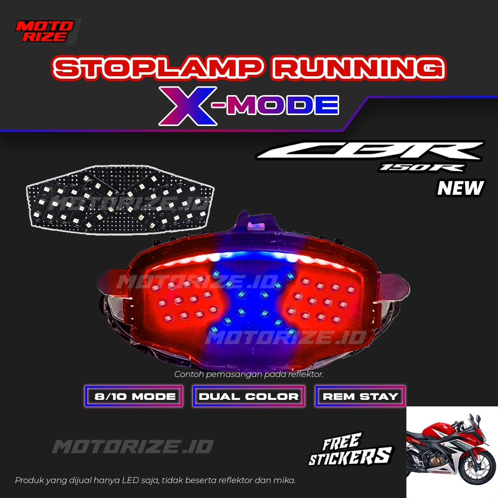STOPLAMP RUNNING X MODE CBR 150 R NEW LAMPU REM LED MOTOR VARIASI MOTOR HONDA CBR 150 NEW