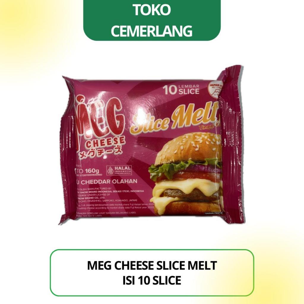 

Keju Meg Cheese Cheddar Slice Melt isi 10 slices