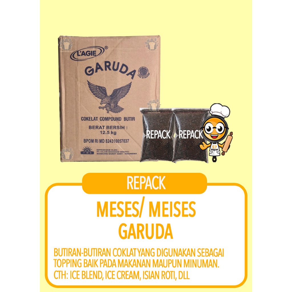 

[HEMAT 1 KG x 3 PCS] MESES GARUDA COKLAT TIMBANGAN / REPACK