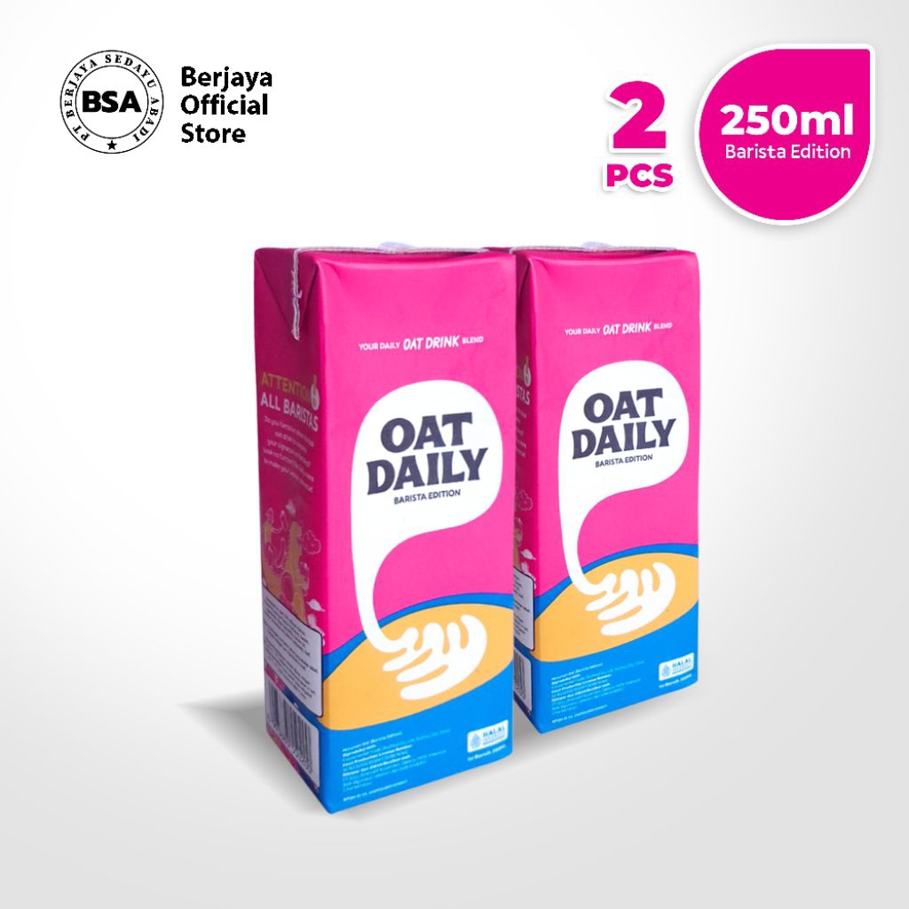 

OAT DAILY Barista Edition 250ml (2pcs) Oat Milk | Pocket Friendly