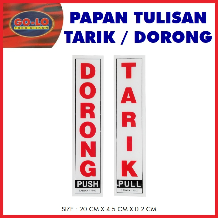 

sign board Tarik Dorong akrilik/papan tulisan Tarik Dorong