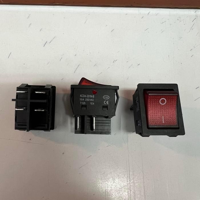 Saklar 4pin on off + lampu merah 30A power switch 4pin besar