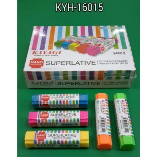 

Penghapus/ Stip Kayagi Warna/i KYH-16015 Tanggung 1 Box isi 24 Pcs