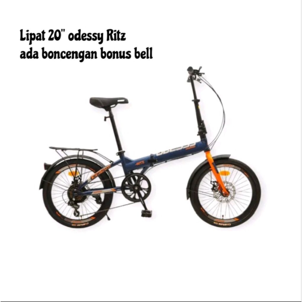 Sepeda Lipat 20 inch ODESSY RITZ Sepeda LIPAT Anak Dewasa 7 Speed Rem Cakram Stang dan batangan bisa