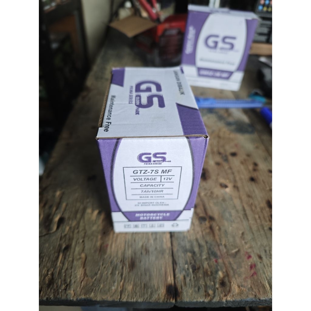 AKI BATERAI KERING GS GOLDEN SPARK GTZ7S 12V 7AH MOTOR VARIO FAZZIO SCOOPY NMAX NEW GARANSI 6 BULAN
