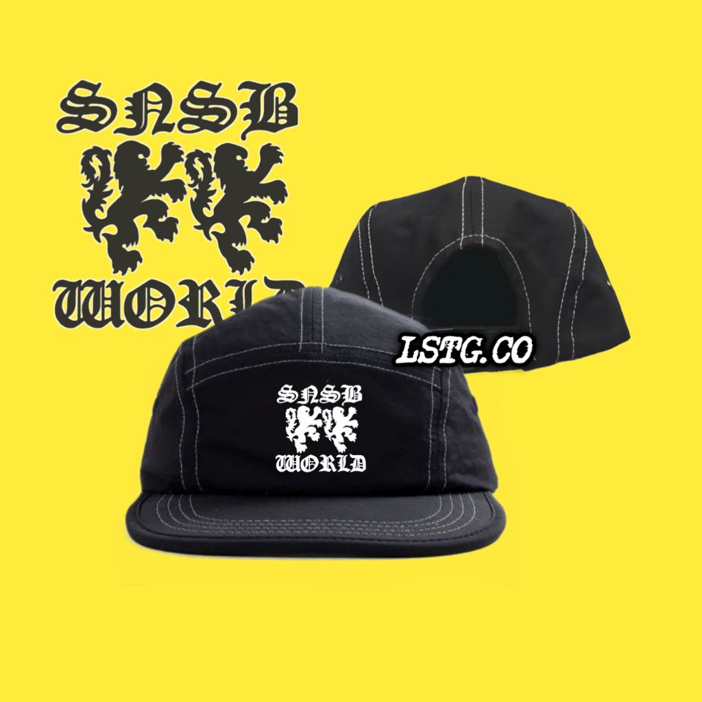 Topi 5 Panel SNSB WORLD - Five Panel Caps Distro - Topi Lima Panel Casual Pria Wanita