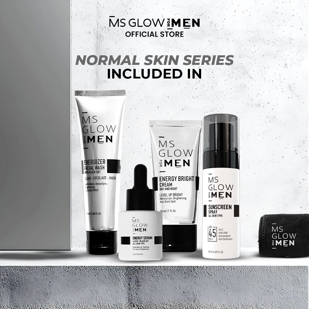 Ms Glow Men Skincare 1 Set Lengkap Paket Ms Glow For men Perawatan Wajah Pria Glowing DISKON COD