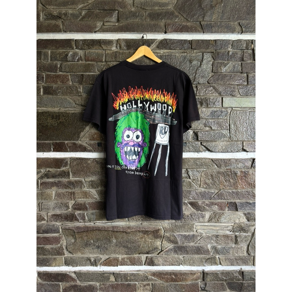 A World DSM x Rolling Loud • Hollywood "Only You Can Keep It From Being Lit" Logo Tee / Kaos / Tshir