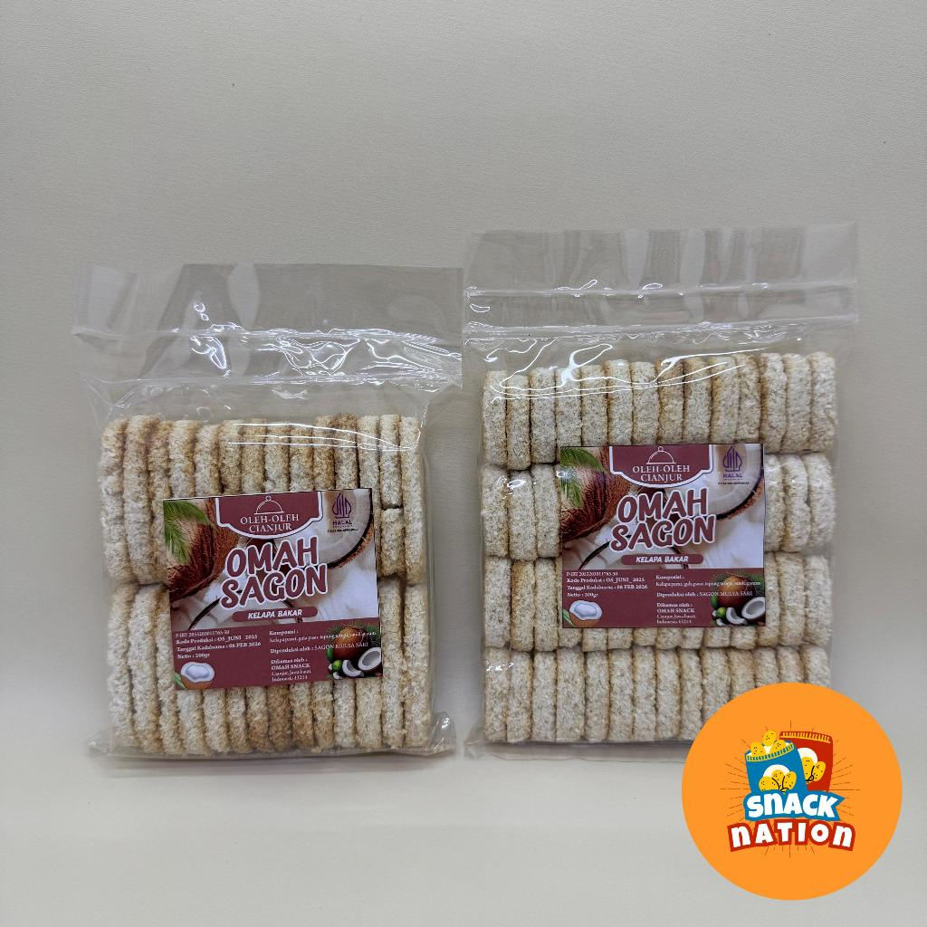 OMAH SAGON - Kue Sagon Kelapa Bakar Mini Premium 100% Kelapa Segar 190 gram