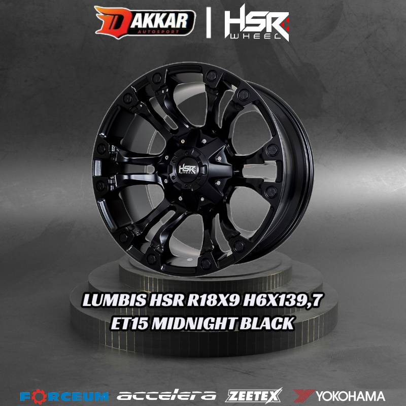 velg mobil offroad ring 18 hsr lumbis hole 6x139,7 lebar 9 rata