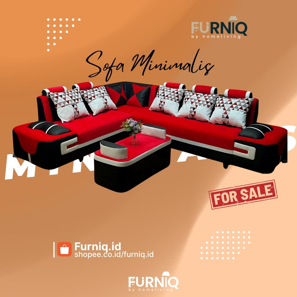 FURNIQ.ID - SOFA MINIMALIS LUNA - SOFA PREMIUM - SOFA KAIN - SOFA BELUDRU - SOFA KULIT - SOFA MEWAH 