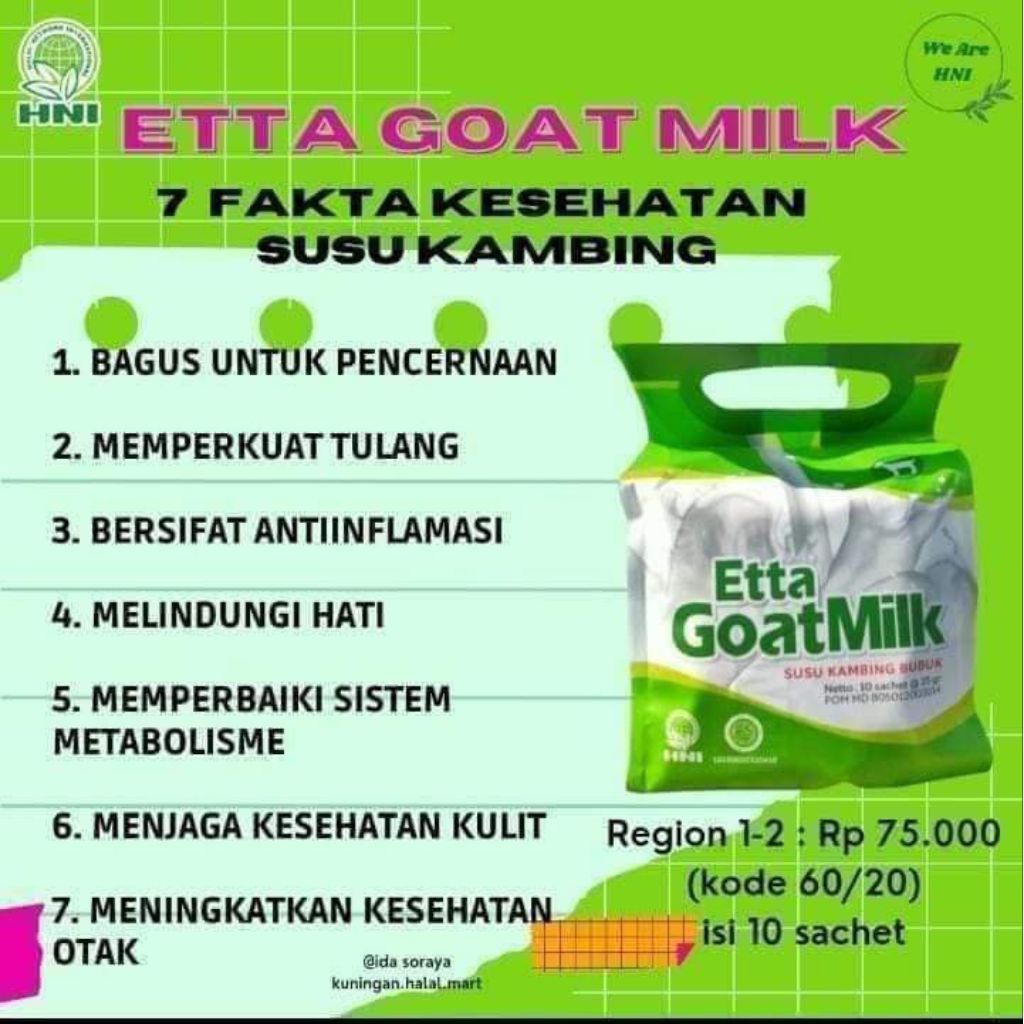 

Etta Goat Milk Semua Rasa