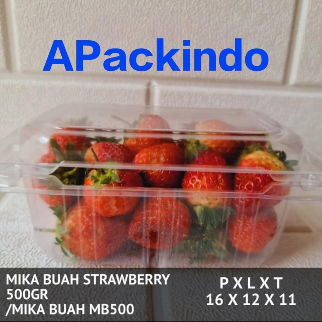 Mika Buah 500 gram strawberry, anggur, lengkeng
