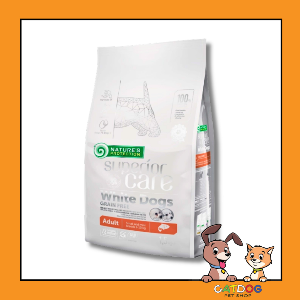 Nature's Protection Dog Superior Care White Dog Small Breeds Adult Salmon 10kg  (GRAIN FREE)