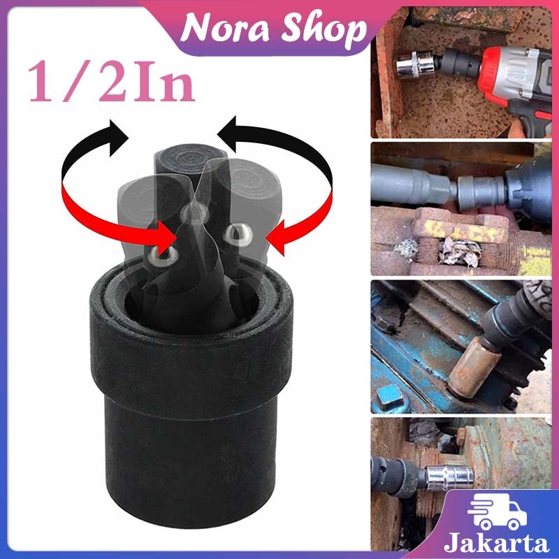 1/2" Universal Pneumatic Swivel / 360 Degree Swivel Electric Wrench Socket Adapter / Kepala Shock Im