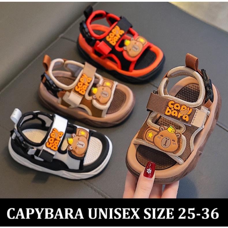 Sandal Tali perekat capybara kapibara original import anti licin unisex anak laki laki perempuan fas