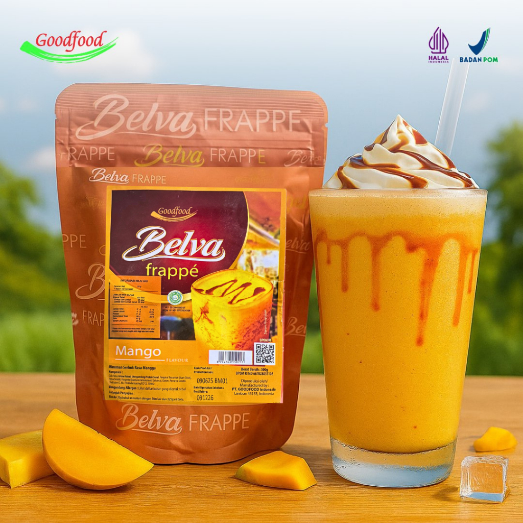 

(500gr Belva Frappe) Bubuk minuman Mango Belva Frappe 500 gram bubuk powder premium drink minuman kekinian 500gr