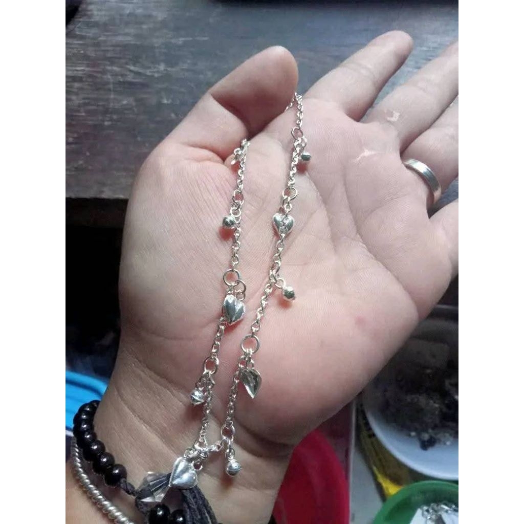 Gelang kaki dewasa perak