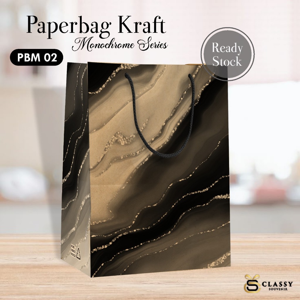 

[12 PCS] PAPER BAG MOTIF MARBLE READY STOCK LUSINAN - PAPERBAG SOUVENIR PERNIKAHAN PBM 02